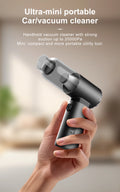 Mini Car Vacuum Cleaner | 20000Pa Strong Suction | 130,000 RPM Brushless Motor | 2*2000mAh Battery | Multi-Nozzle Set