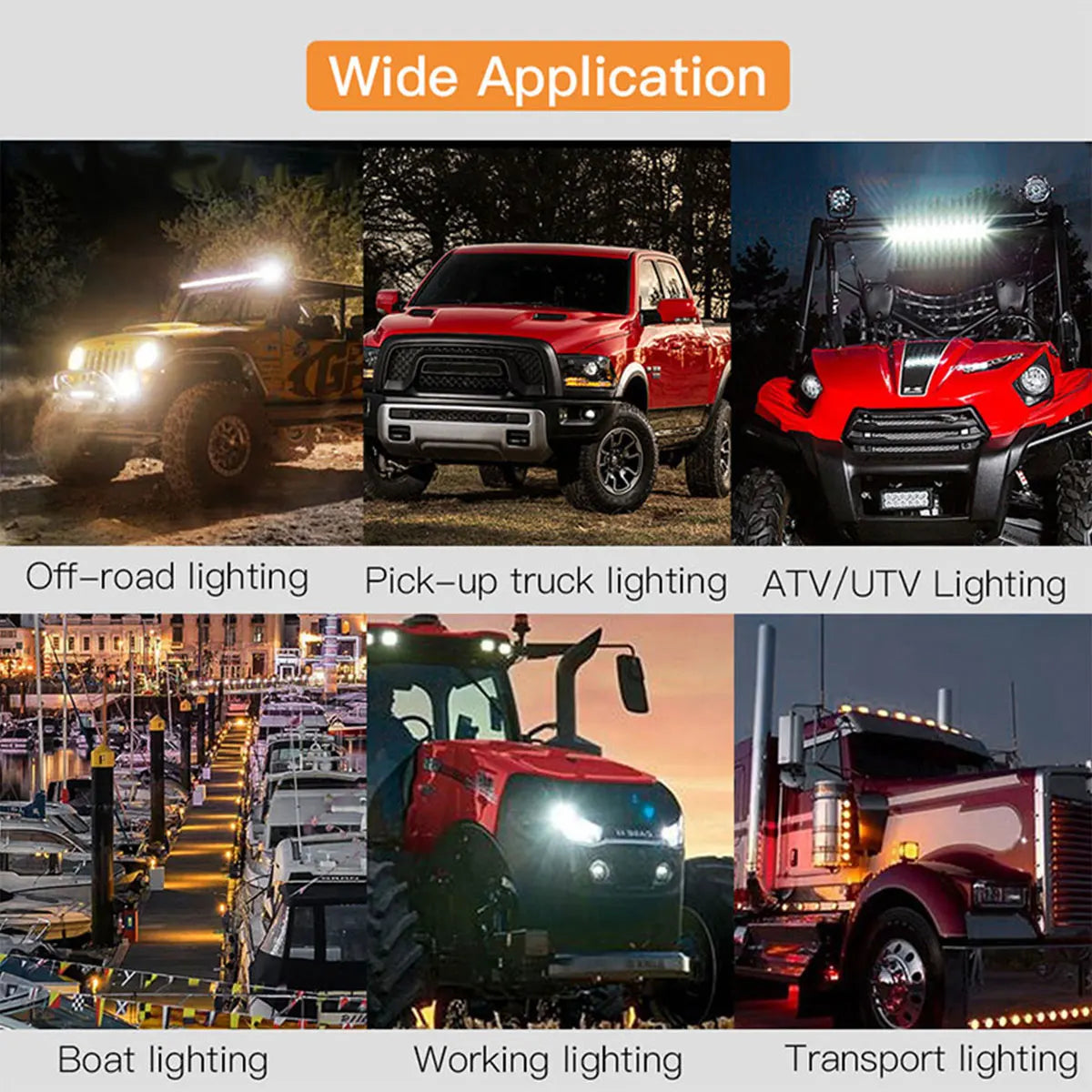 Car LED Work Light Bar 8.8'' 15'' inch Spotlight Flood 6/12 LED Work Light Bar for ATV Off Road Jeep SUV Car Running Lights