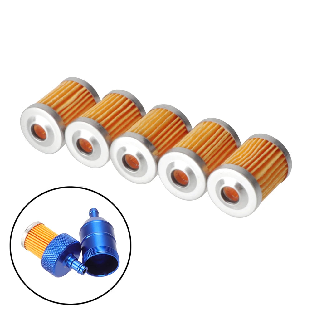 5 Pcs/lot Reusable Washable Fuel Filter Element For Motorcycle Scooter Pit Dirt Bike ATV Quad Go Kart Buggy Snowmobile Parts