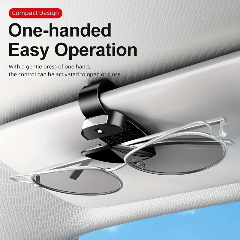 Car Glasses Holder Durable ABS Resin Premium Fashion Glasses Clip  Multifunctional Visor Accessory Fits Various Eyewear Glasses