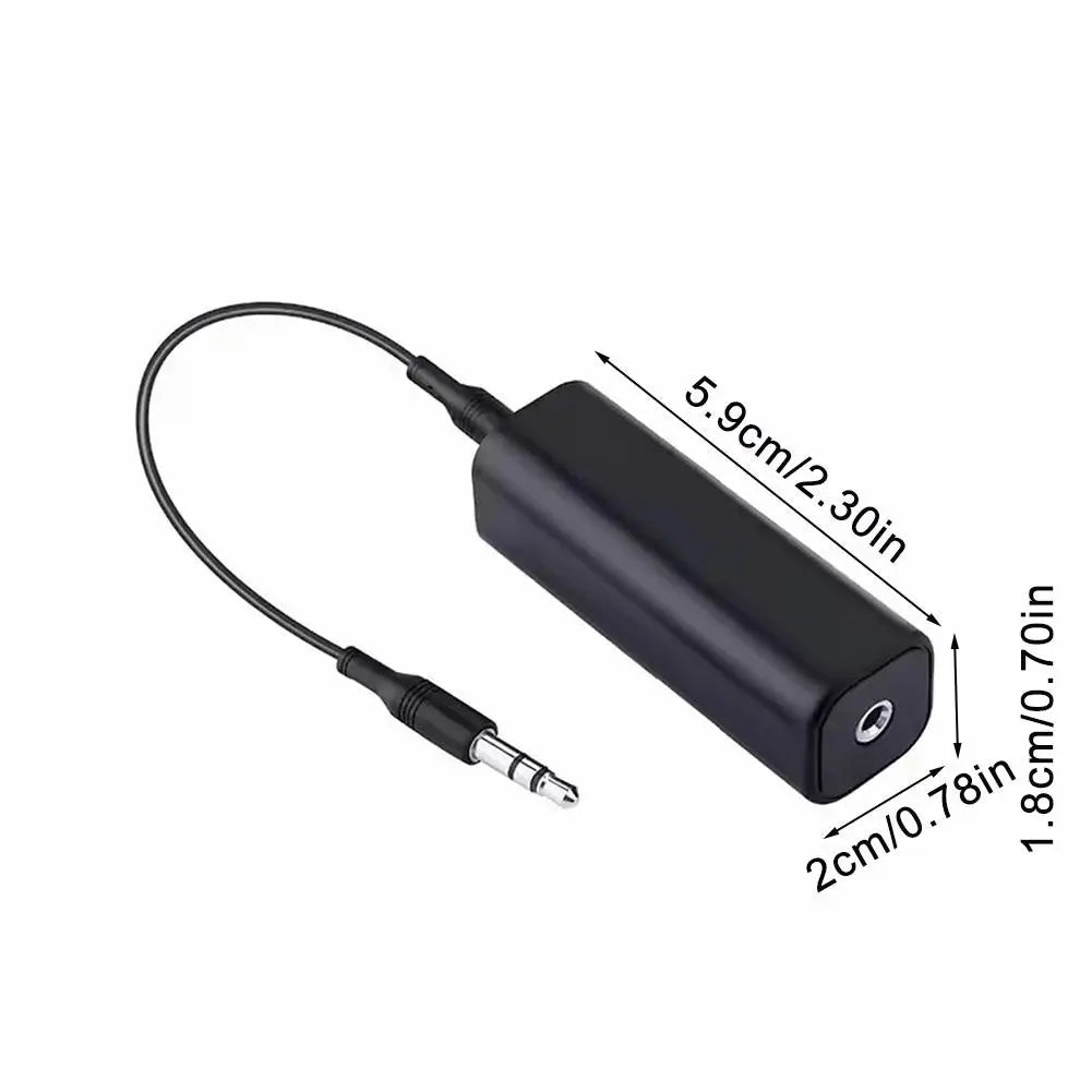 Car 3.5mm Aux Audio Noise Filter Ground Loop Noise Isolator Eliminate Stereo Audio System Car Accessories