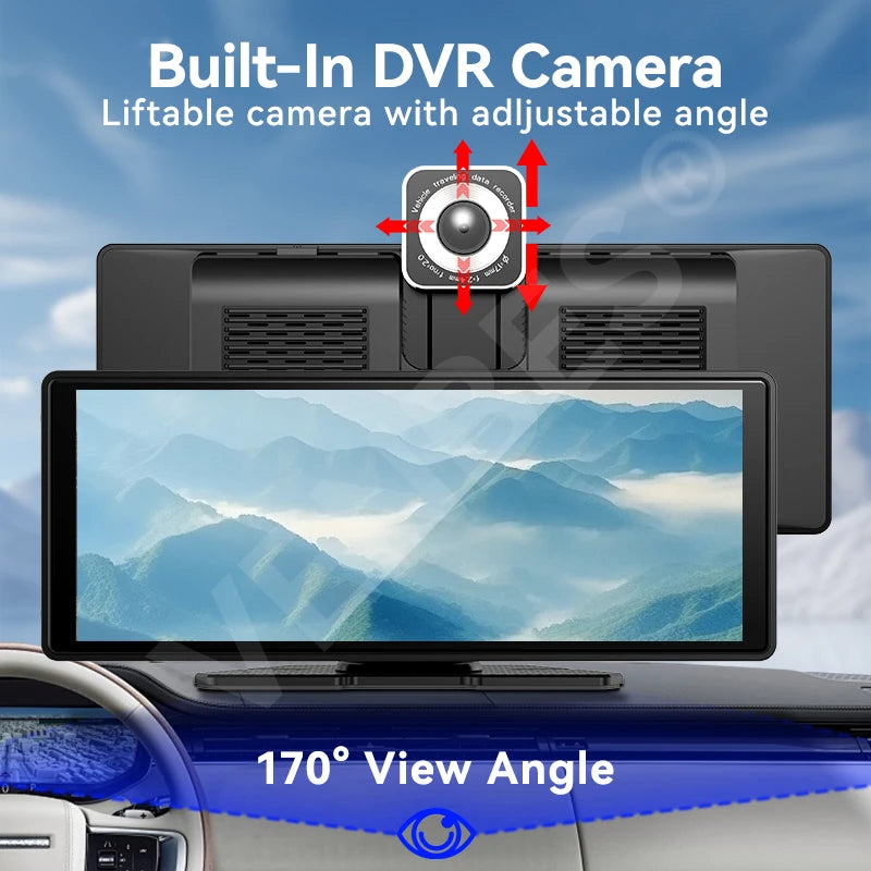 VENBES Car Radio 10.26 Inch Build-in DVR Car Display Carplay Android Auto Multimedia MP5 Player IPS Screen Mirrorlink