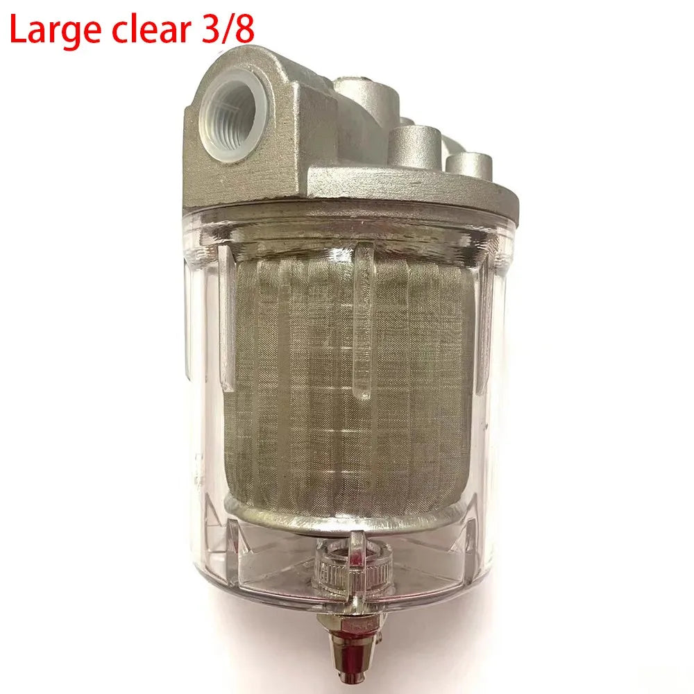 Oil Filter for Oil Burners Aluminium, Clear P.C. Cup 1/4‘ 3/8’1/2’ 3/4’1’Small Diesel Filter for 25L/H Boilers