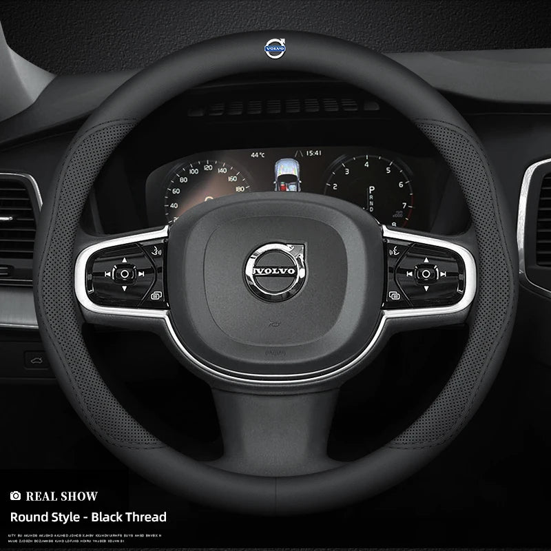 Car Leather Steering Wheel Cover Anti-slip Accessories For Volvo XC40 XC60 V60 V40 XC90 V50 S60 V70 S90 Olestar AWD S80 T6 V90