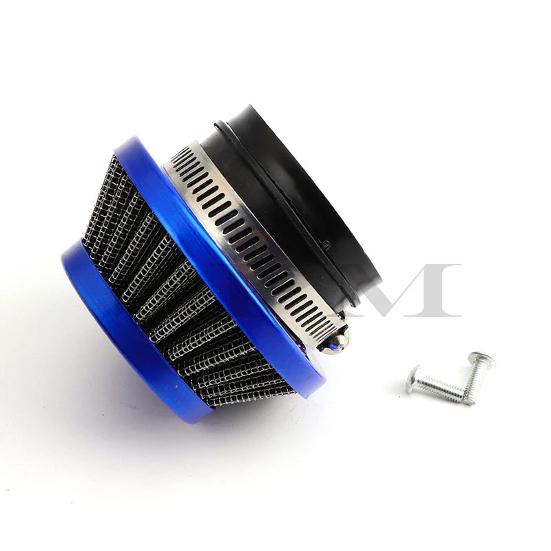 Motorcycle 42mm Air Filter with Connector For Pocket Bike Mini moto Quad ATV Dirt Bike 47cc 49cc 2 stroke engine carburetor