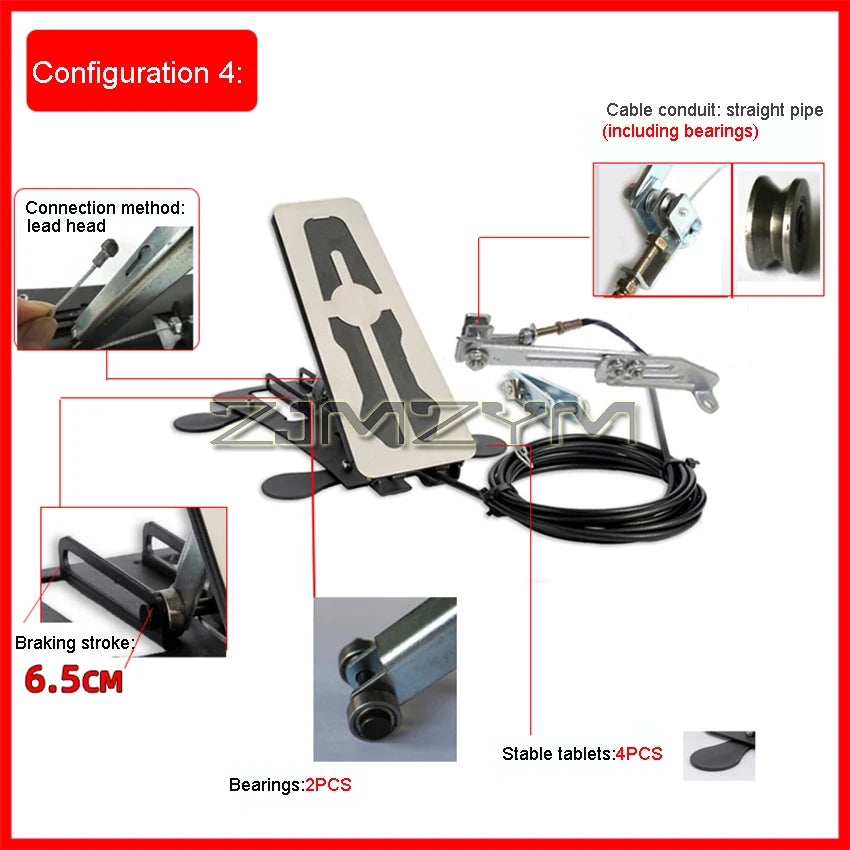 Dispositivo de freno auxiliar automotriz Dispositivo de freno auxiliar para automóvil de piso Freno de asiento lateral Dispositivo de interruptor de freno de copiloto de automóvil