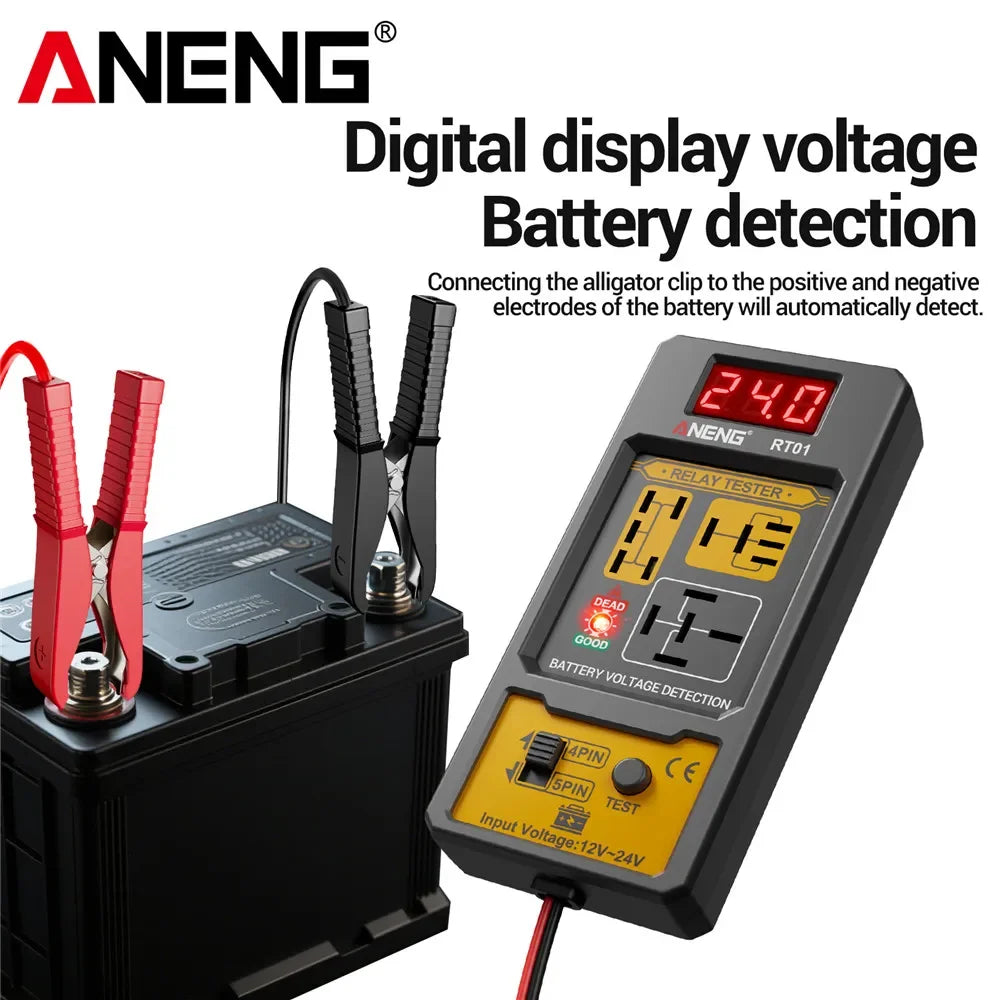 Auto Electrician Kit  Brake fluid Tester Car Relay Voltage Tester 12V/24V Relay Detector 4/5 PinBrake Oil  Analyzer  Test tools