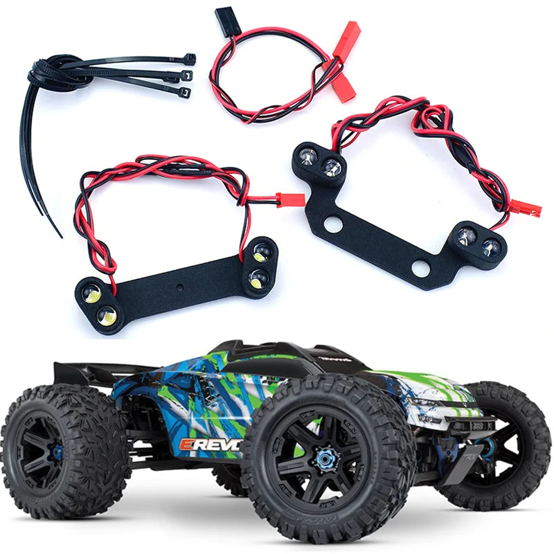 for 1/10 TRAXXAS RC E-REVO 2.0 LED Front Rear Lighting System Bright Lamp Headlight Monster Truck Parts