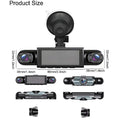 4 Channel Battery Powered Dash Cam 1080P Monitor Dashboard Camera With 32G Card Rear Reversing Image For Left Right Front Blind