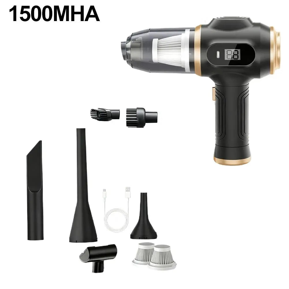 Car Vacuum Cleaner High Speed Handheld Fan Powerful 4 In1 Clean Machine Wireless Portable Vacuum Cleaner For Vehicle