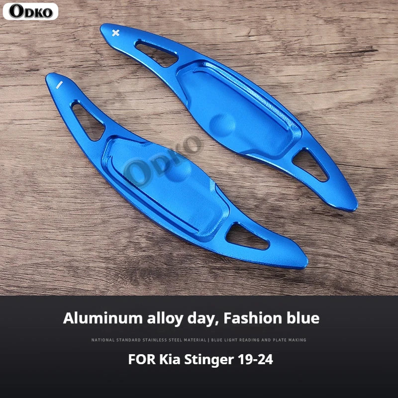 Accesorios interiores para Kia Stinger, aleación de aluminio, volante, palanca de cambios, extensión de palanca de cambios