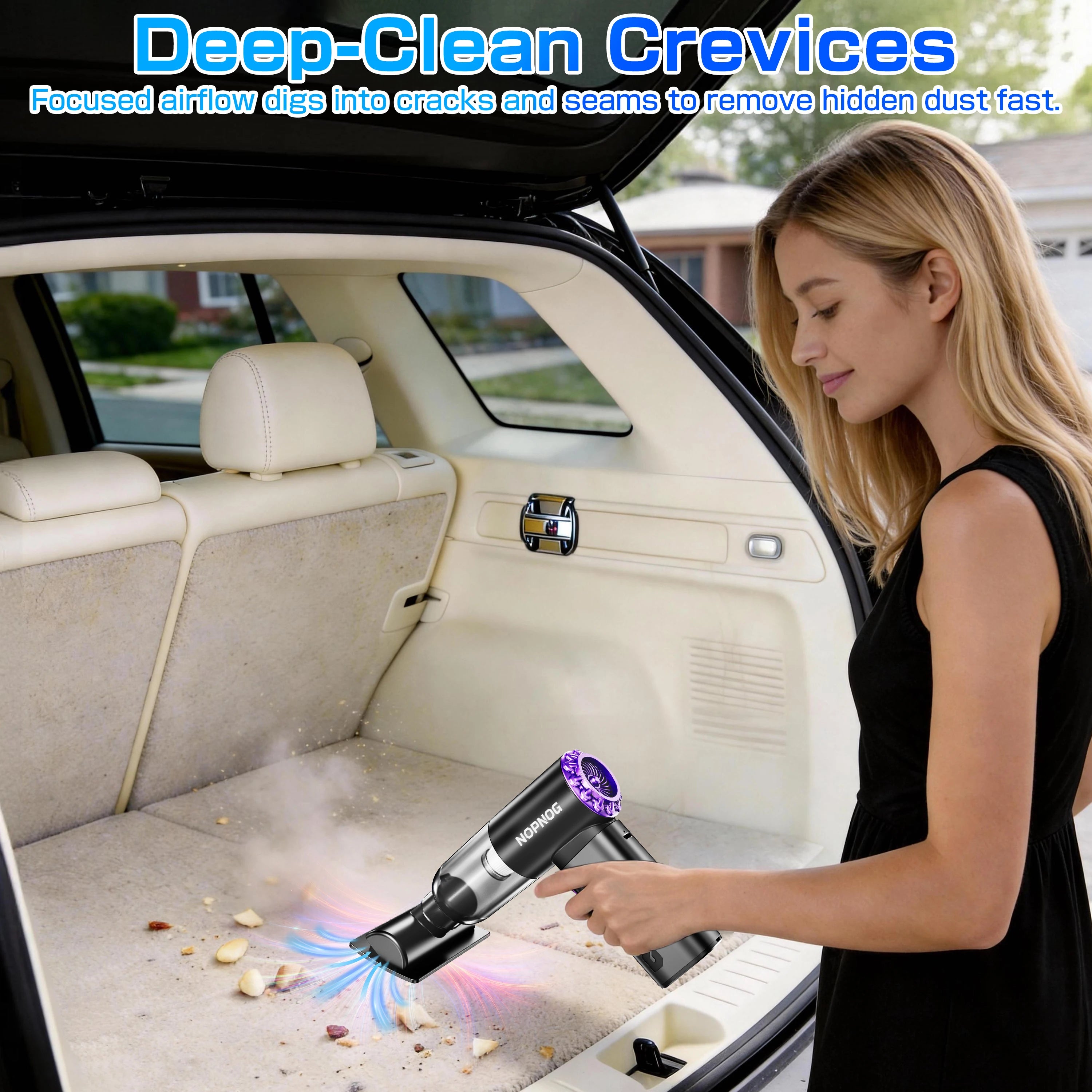 Interior Cleaning Blower Tool Air Duster Auto Accessories Portable 2 Speed Adjustable Cordless Car Vacuum Cleaner Dust Removal