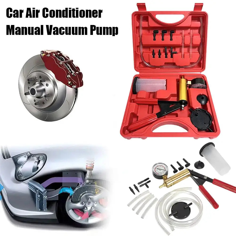 Automotive ToolsHandheld Hand Vacuum Pump KitVacuum Pistol Pump TesterCar Brake Exhaust PumpVacuum Pressure GaugeAuto Repair