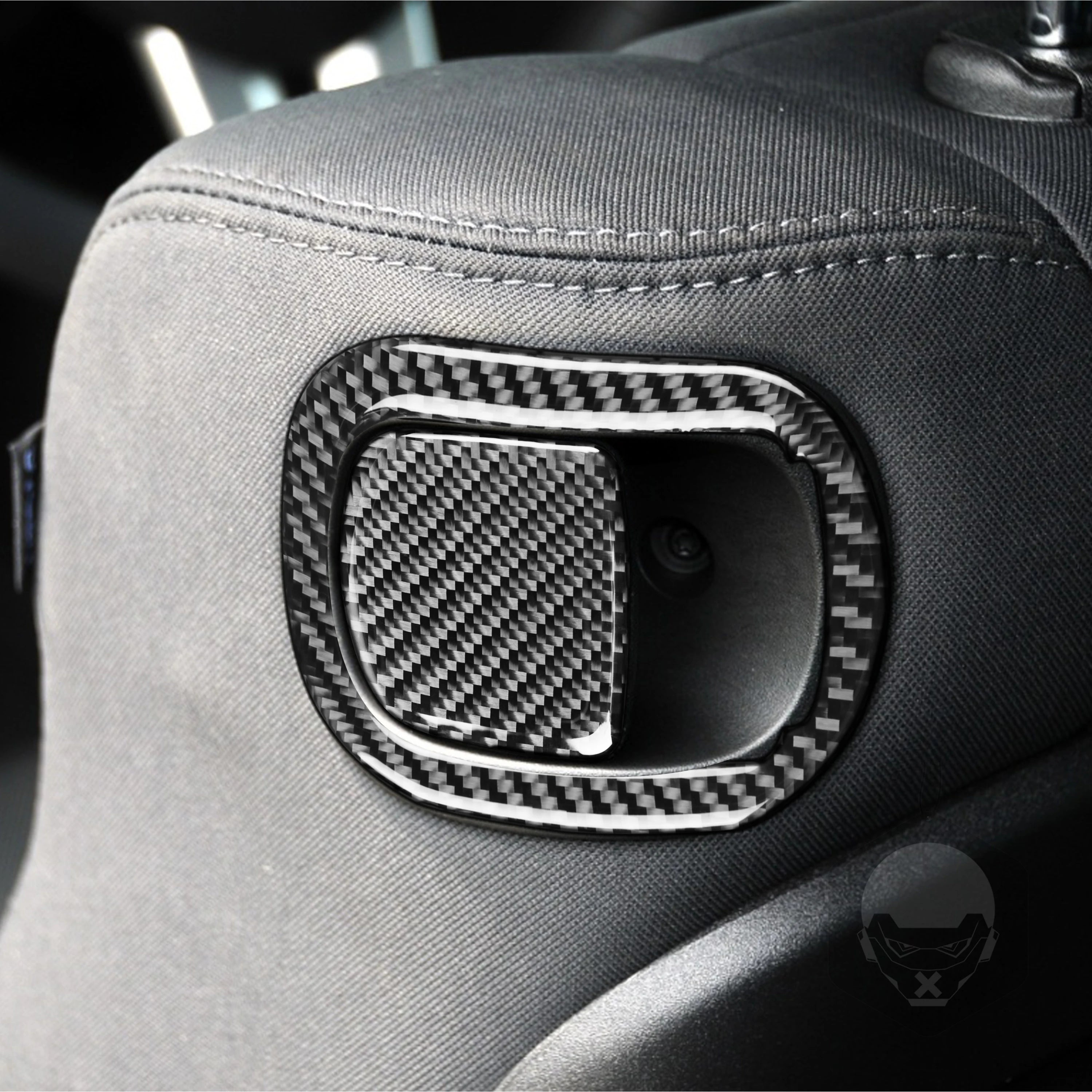 For Dodge Challenger 2015 2016 2017 2018 2019 2020 Accessories Carbon Fiber Car Interior Seat Back Panel Trim Sticker
