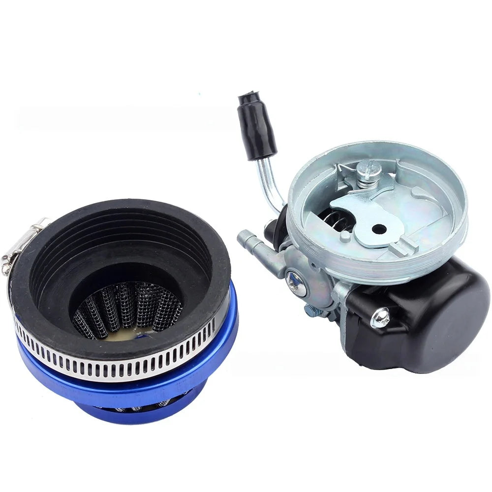 Motorcycle Carburetor Air Filter kit for Most 49cc 50cc 80cc 2 stroke Chinese Engines Moped Scooter ATV Quad Buggy Pit Bike Blue