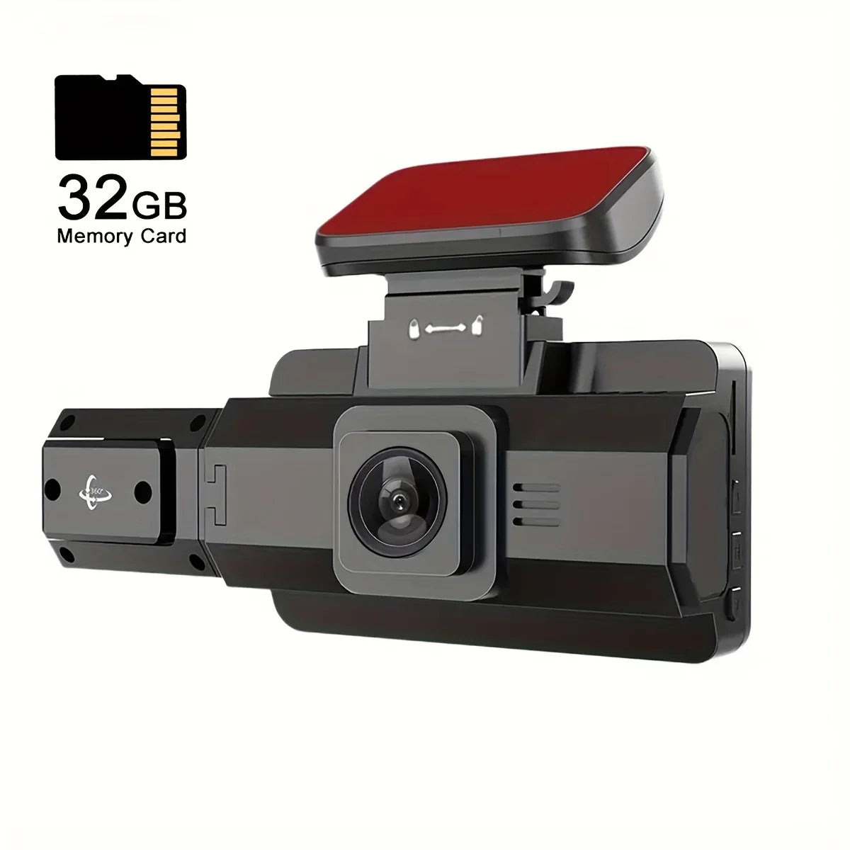 3 Inch 1080P Dual Lens Dash Cam For Cars, Front And Inside Full HD 1080P Car Camera With Loop Recording Night Vision Wide Angle