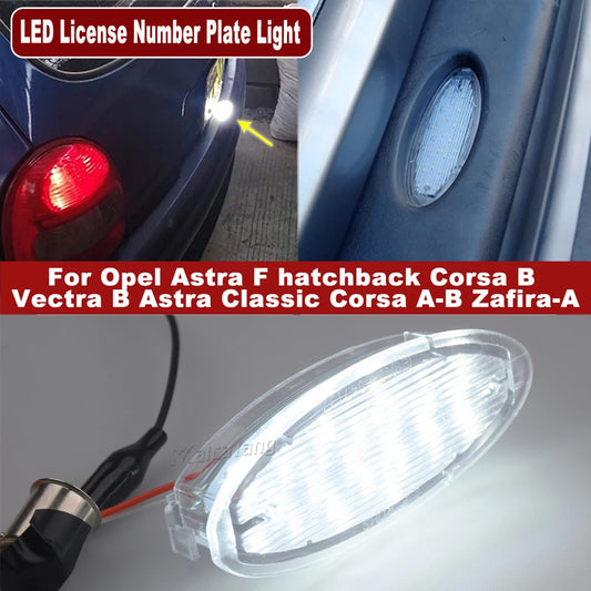 Car LED License Plate Light Lamp For Opel Astra F hatchback Corsa B Vectra B Astra Classic Corsa A-B Zafira-A