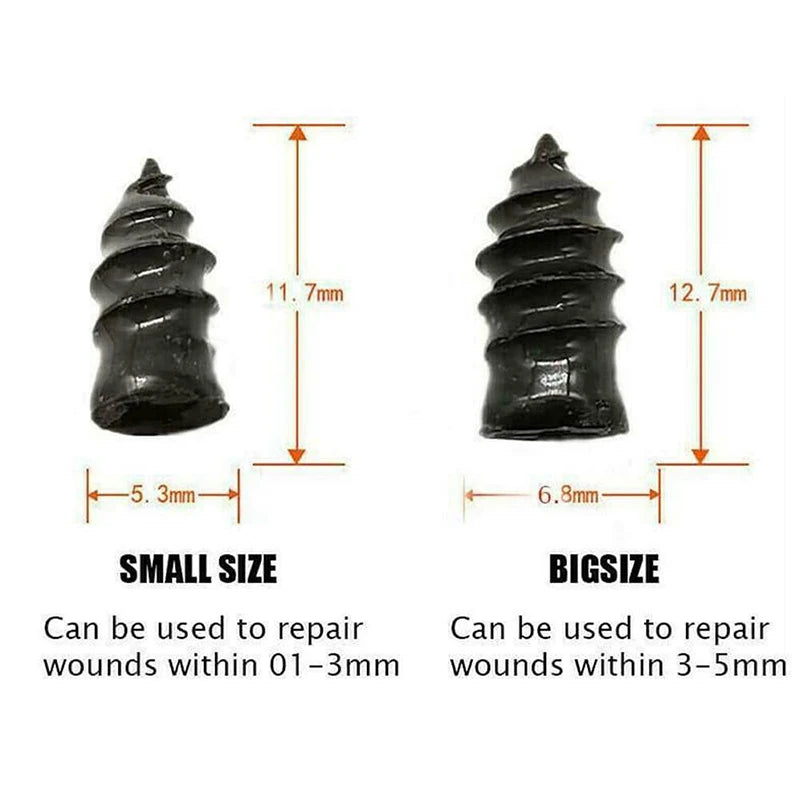 Car Motorcycle Vacuum Tyre Repair Nails Truck Scooter Bike Tire Puncture Repair Tubeless Tools Rubber Metal Accessories 10/30Pcs