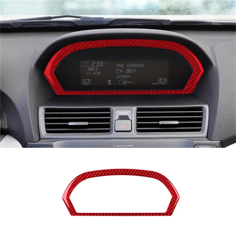 New Car Interior Decoration Carbon Fiber Red Sticker For ACURA TL 2009 2010 2011 2012 2013 2014 Auto Accessories