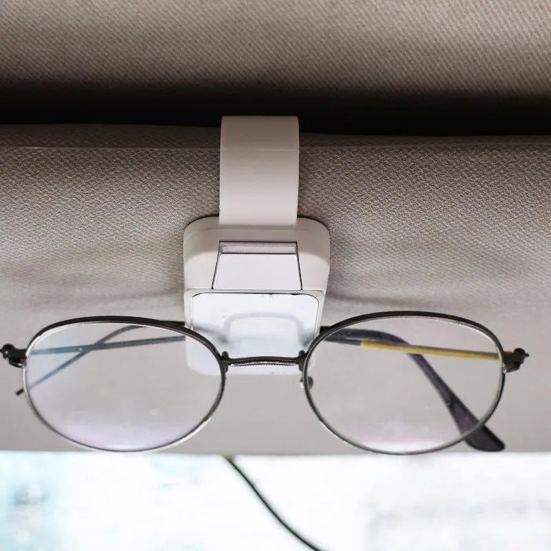 Car Sun Visor Sunglasses Clip Auto Glasses Holder Portable Ticket Card Clamp ABS Eyeglasses Case Car Accessories