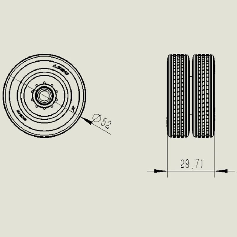 Lesu 1/14 Tire W-2020 52mm Diameter Truck Aluminum Alloy Wheel For Tamiya 1 14 Tractor Semi-trailer Trailer Parts Accessories