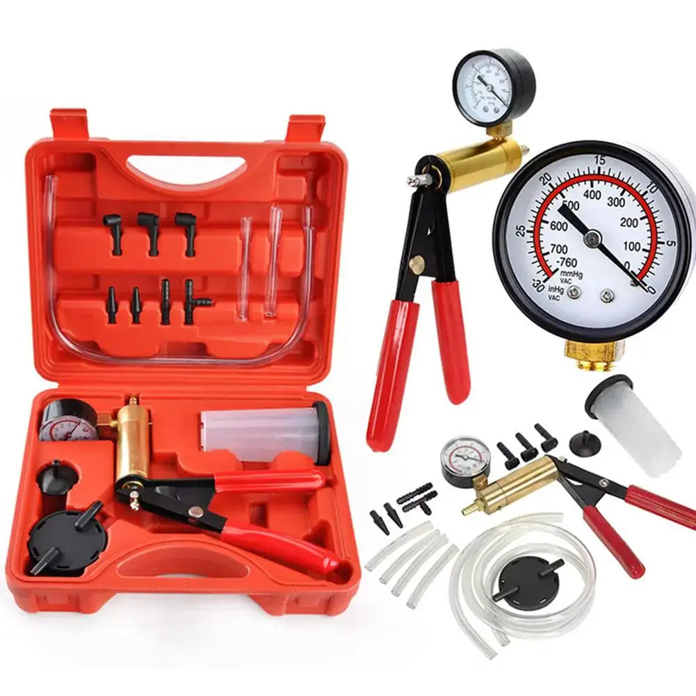 Automotive ToolsHandheld Hand Vacuum Pump KitVacuum Pistol Pump TesterCar Brake Exhaust PumpVacuum Pressure GaugeAuto Repair