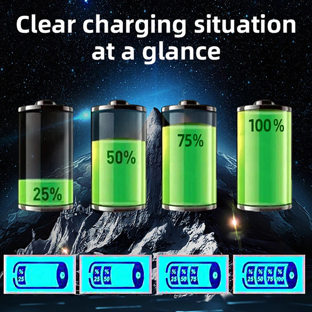 400A Car Battery Charger 220W Heavy Duty Smart Battery Charger 12V/24V Battery High Power Fast Charger Self-Stop Battery Charger