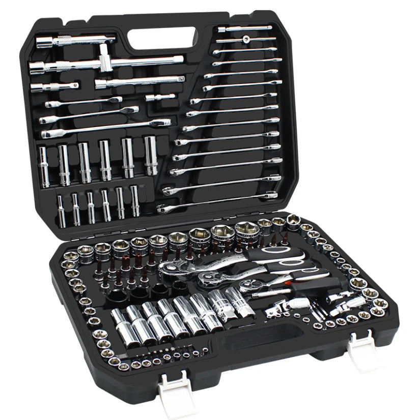 Herramienta Automotriz Mechanics Tools Kit and Socket Set Complete Mechanics Tool Set with Box