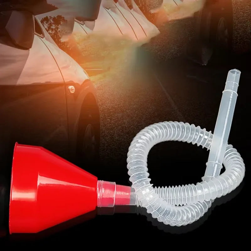 Oil Filter Funnel Car Repair Tool Oil Filling Equipment with Filter Flexible Tube for Safety Emergency Travel Car Accessories