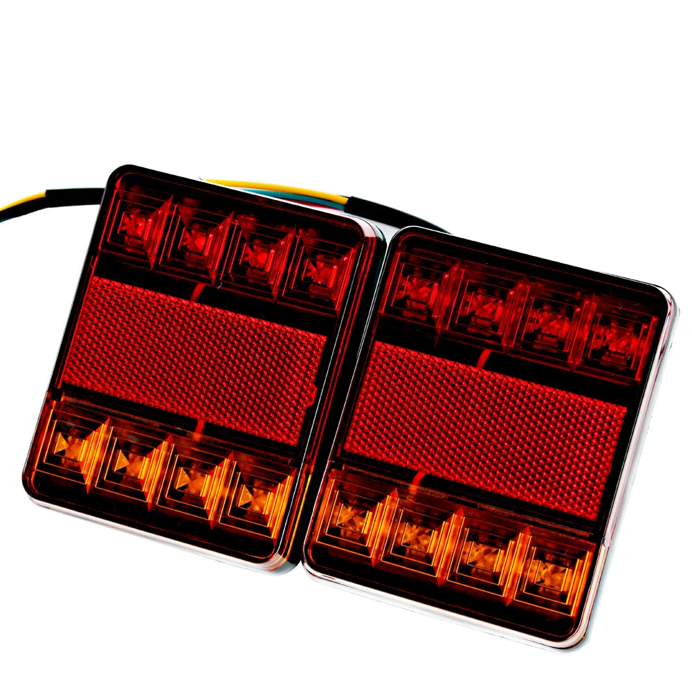 Rear Lamps for Trailer Truck Boat 8 LED Car Tail Lights 2pcs Car Styling Warning Lights DC 12V
