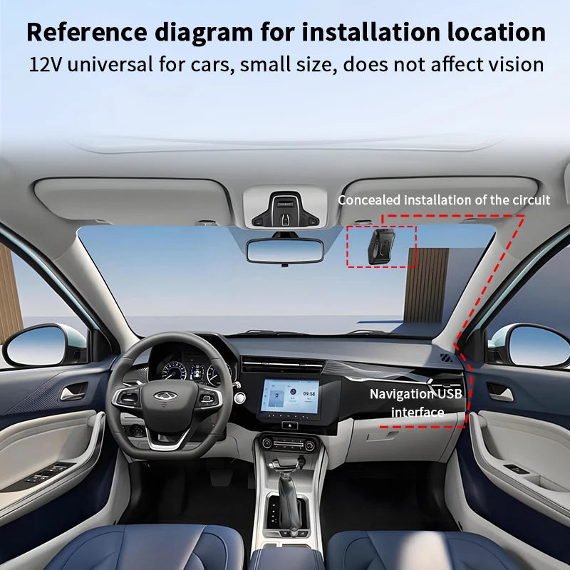 ADAS USB Car DVR  Car Recorder，HD1080P Android navigation  dashcam， ADAS intelligent assistance，170 ° wide-angle  shooting