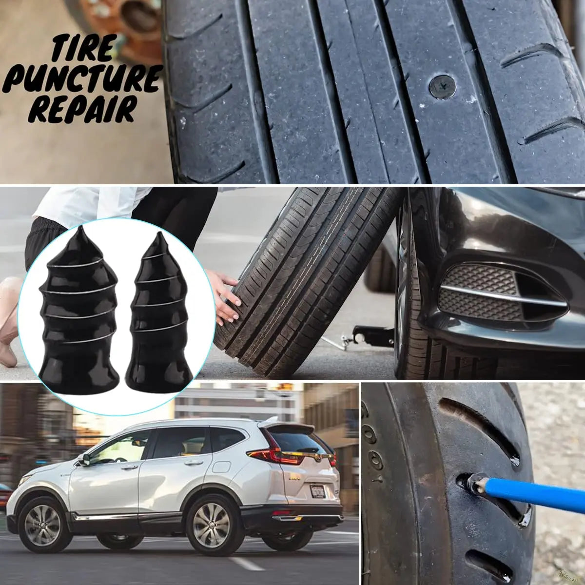 Tire Repair Rubber Nail Auto Motorcycle Vacuum Self-Service Tyre Puncture Repair Screws Fast Tool for Car Truck Tractor Wheel