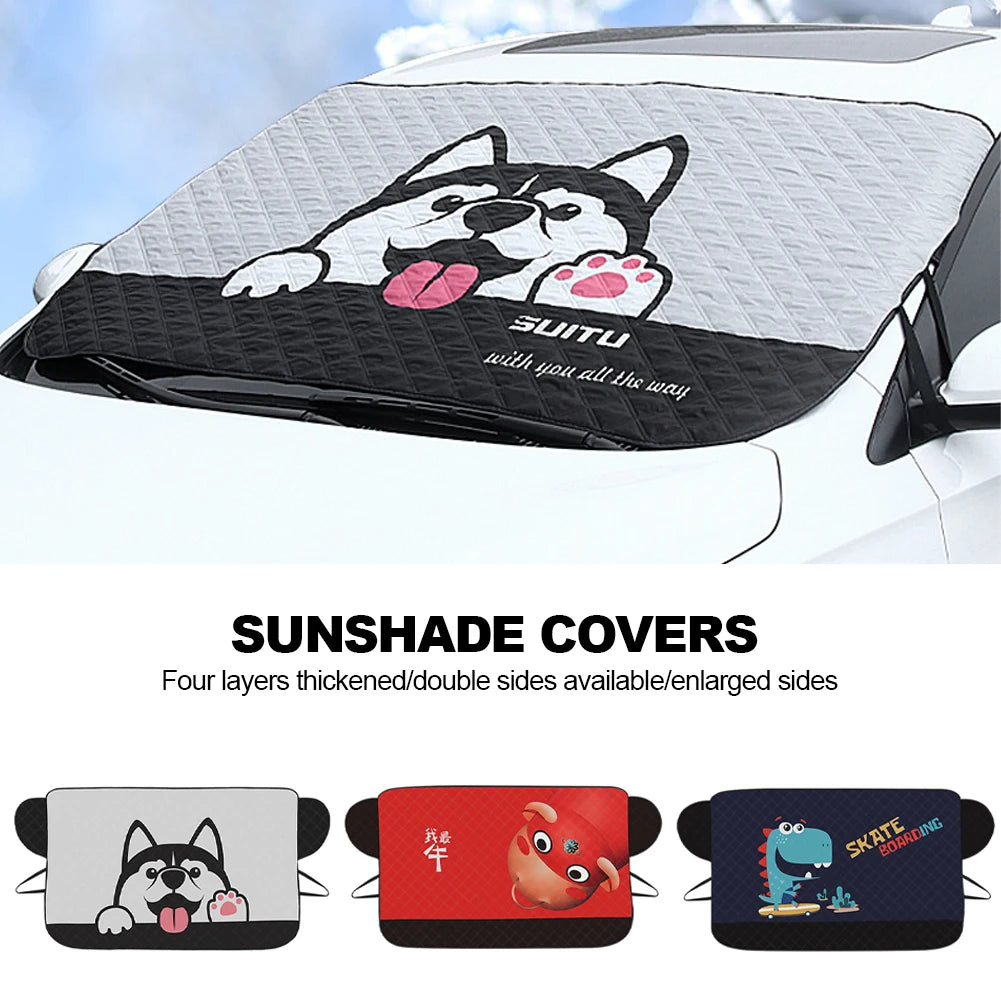 Car Windshield Heat-insulating Cover Auto Front Window Frost Blanket Snow Cover For Suv Trucks Winter Car Accessories