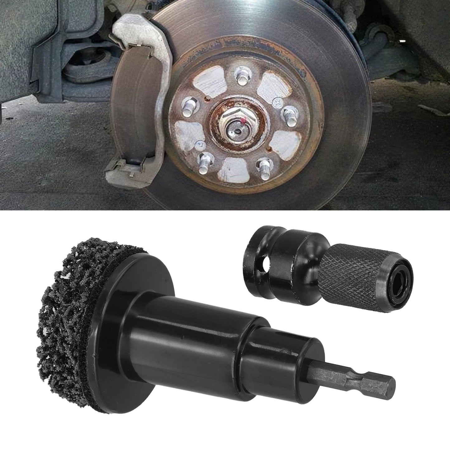 2 Pcs Car Hub Shaft Head Rust Removal Maintenance Brake Disc Rust Removal Tools Aluminum Alloy Metal Car Repair Tools