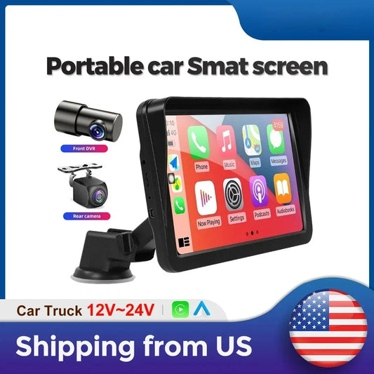9 inch Portable Car Smart Screen HD Reversing Camera Car Radio DVR Wireless Carplay Android Auto Multimedia Host