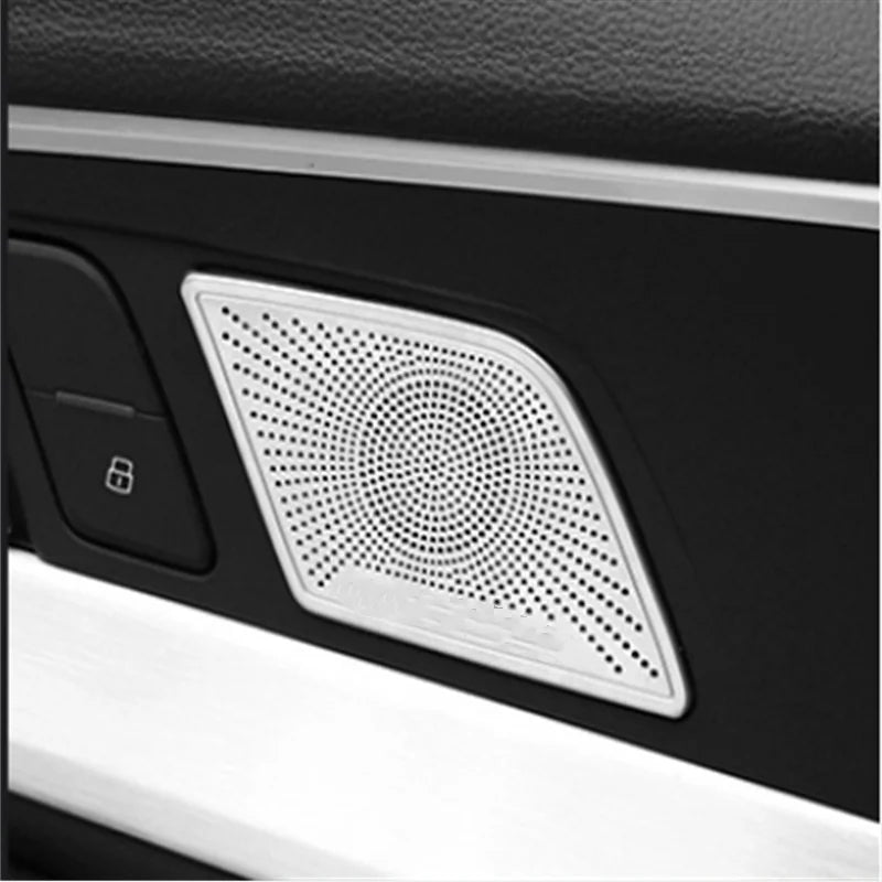 For Audi A4/A5/S4 2017-2022 Interior Accessories Stainless Steel Door Speaker Audio Loudspeaker Cover Trim Car Styling