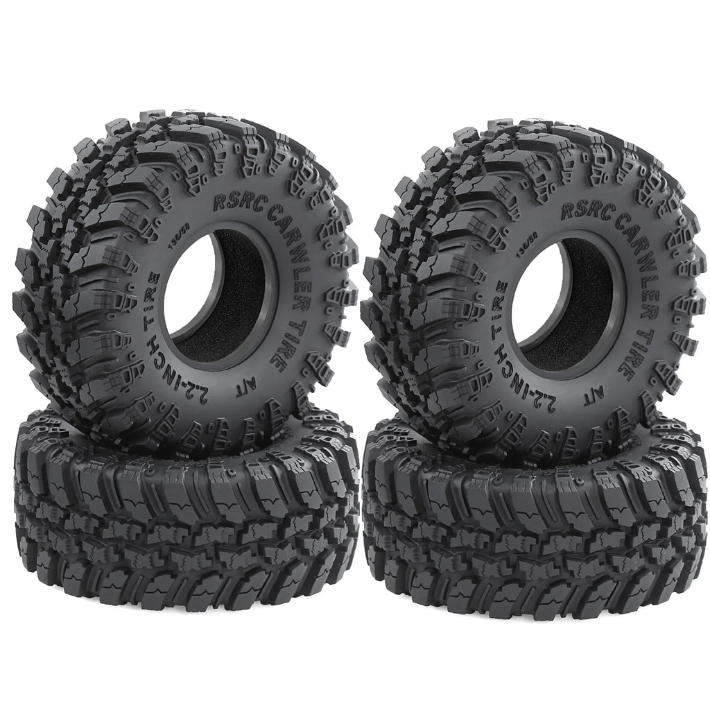 2.2 Crawler Tires  Mud slingers Tyres for 1/10 1/8 TRX4 Axial SCX10 III Wraith Yeti redcat Everest 10 Yk4083 Upgrades
