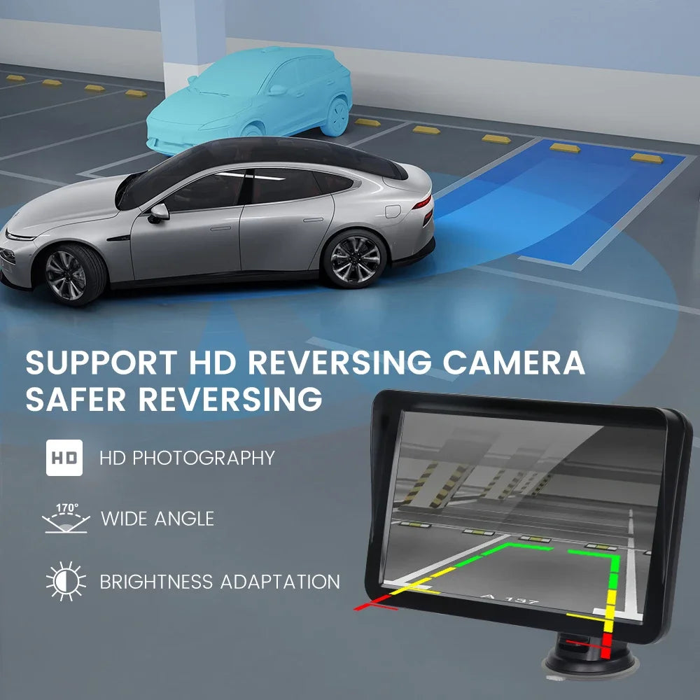 9 inch Portable Car Smart Screen HD Reversing Camera Car Radio DVR Wireless Carplay Android Auto Multimedia Host