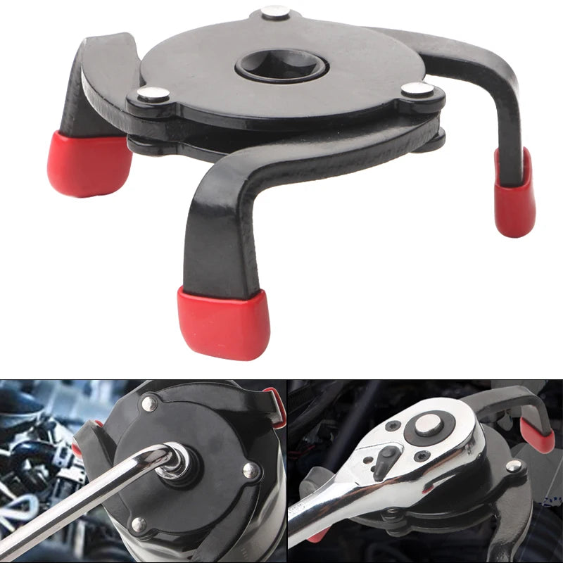Universal 3 Jaw High Quality Oil Filter Remover Tool Cars Oil Filter Removal Tool Interface Special Tools Oil Filter Wrench Tool