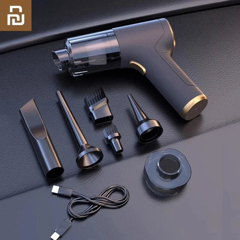 Youpin Car Vacuum Cleaner Powerful Cleaning Machine Strong Suction Handheld For Car Home Portable Wireless Cleaner New Mi