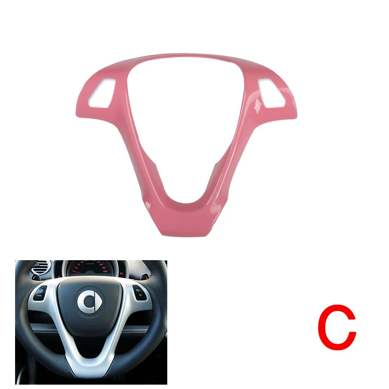 Car Interior Decoration Products ABS Protective Shell Pink Sticker For Mercedes Smart 451 Fortwo Car Modification Accessories