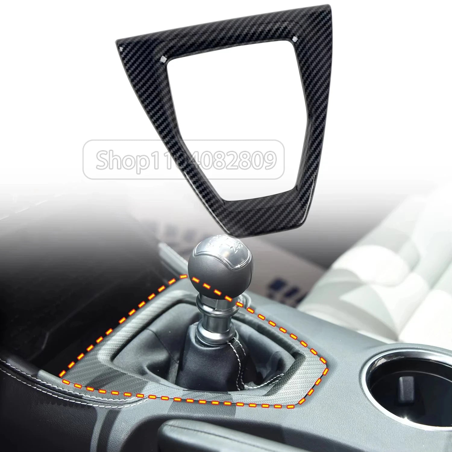 ABS Carbon Fiber Interior Accessories Kit Trim Cover For Ford Mustang AT MT 2024 2025 Center Conlose Gear Shift Panle Decoration