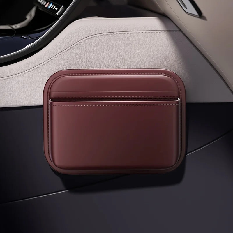 Universal Car Organizer, Adhesive Storage Pouch for Dashboard Center Console, Multifunction Seat Gap Bag to Keep Your Car Tidy