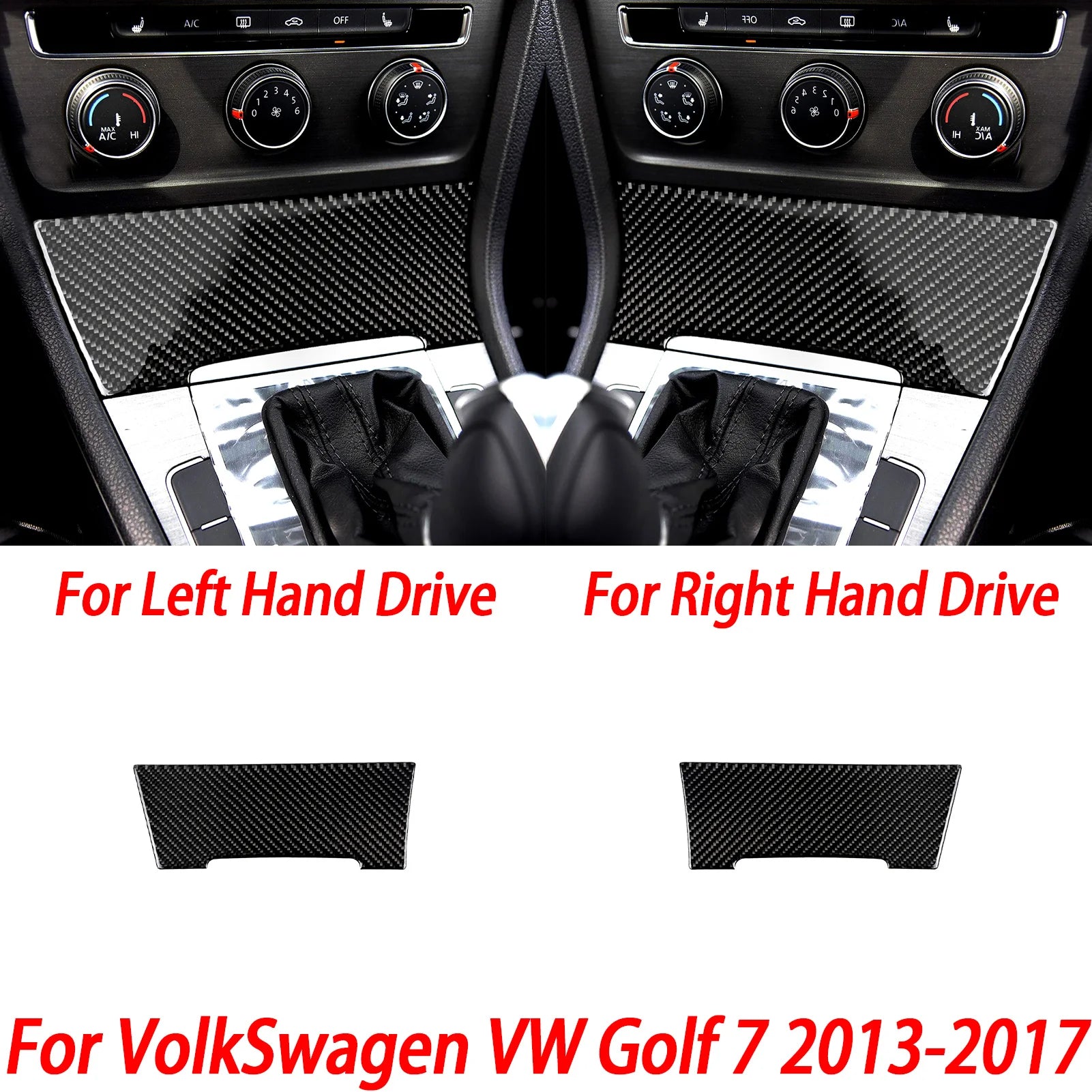 For VW Golf 7 GTI Mk7 2013-2017 Car Interior Accessories Cup Holder Frame Console AC CD Control Cover Gear Shift Panel Sticker