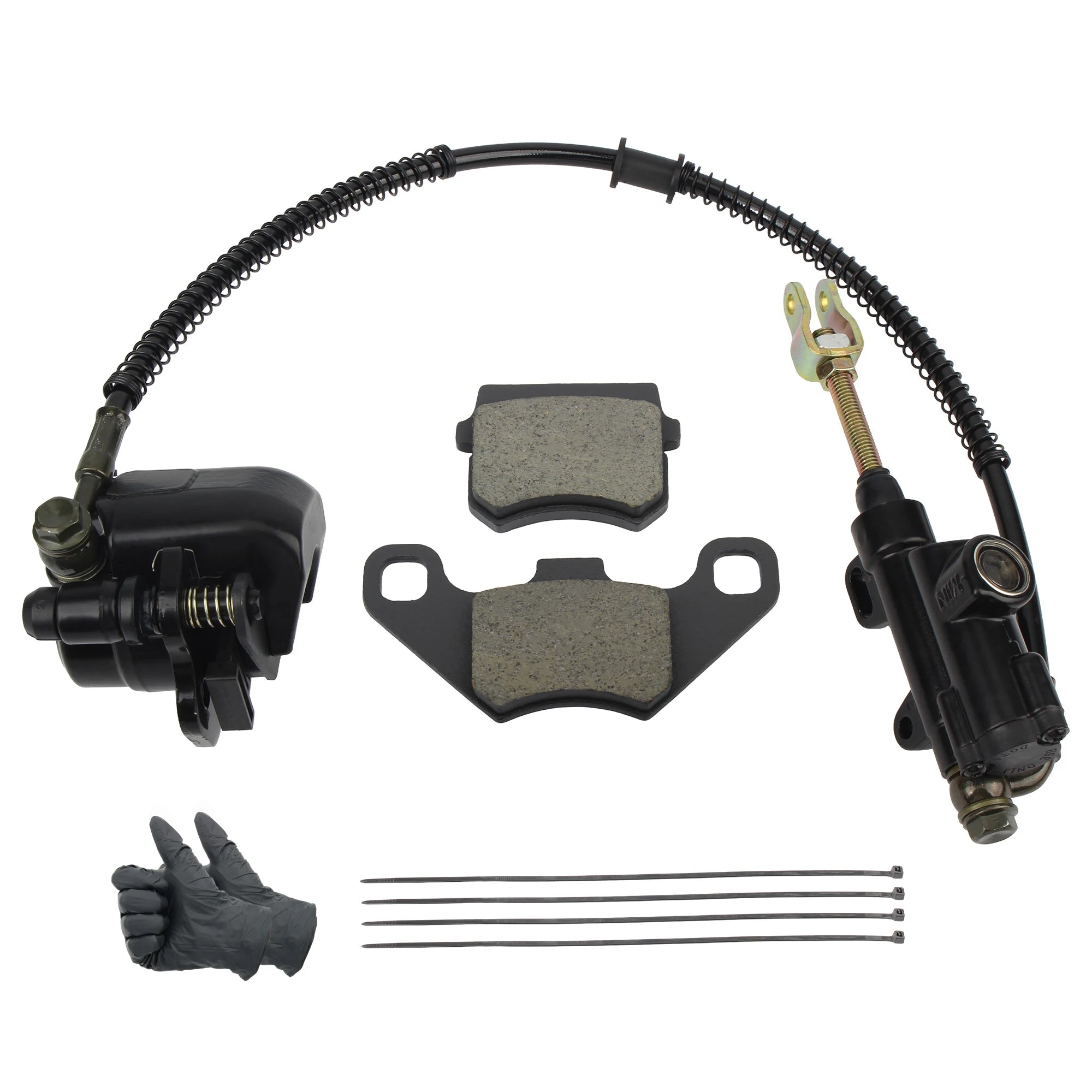 Motorcycle Rear Disc Brake Calipers With Brake Pump Brake Pads Set for 50cc 90cc 110cc 125cc ATV Buggy Karting Quad Bike Parts