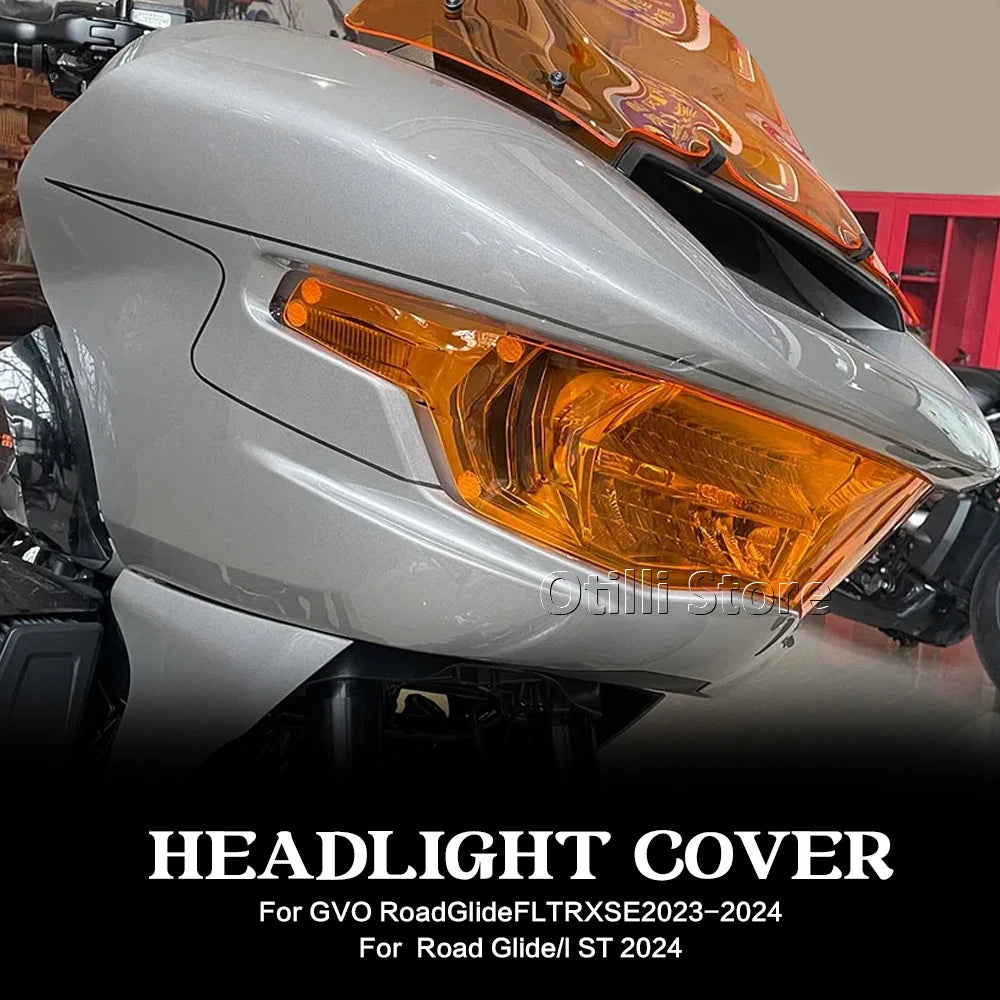 Motorcycle Accessories Headlight Cover Protector Headlamp Guard Fairing For Harley CVO Road Glide ST 23 24 Road Glide FLTRXSE