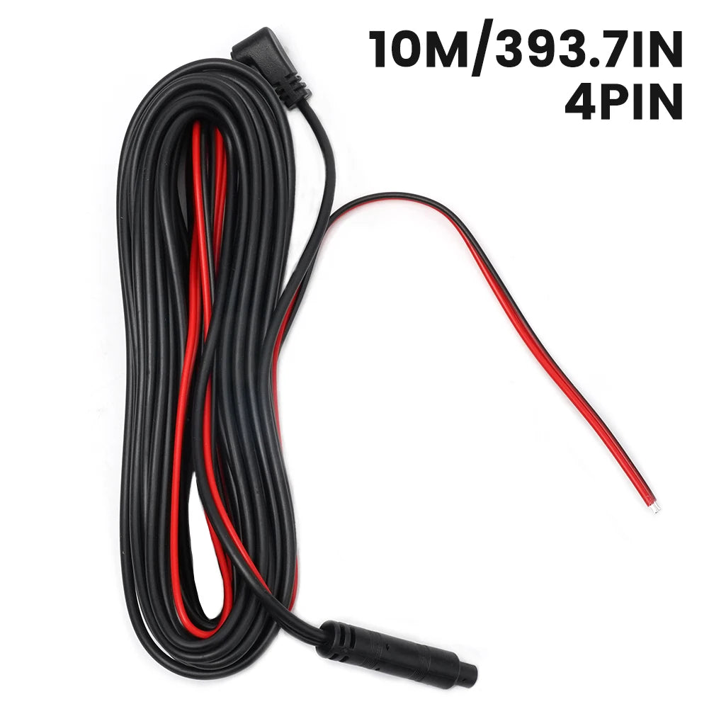 Car Dash Cam Extension Cable DC 12V 4 Pin 10m Extension Cable Car Camera Rear View Camera AV Cable