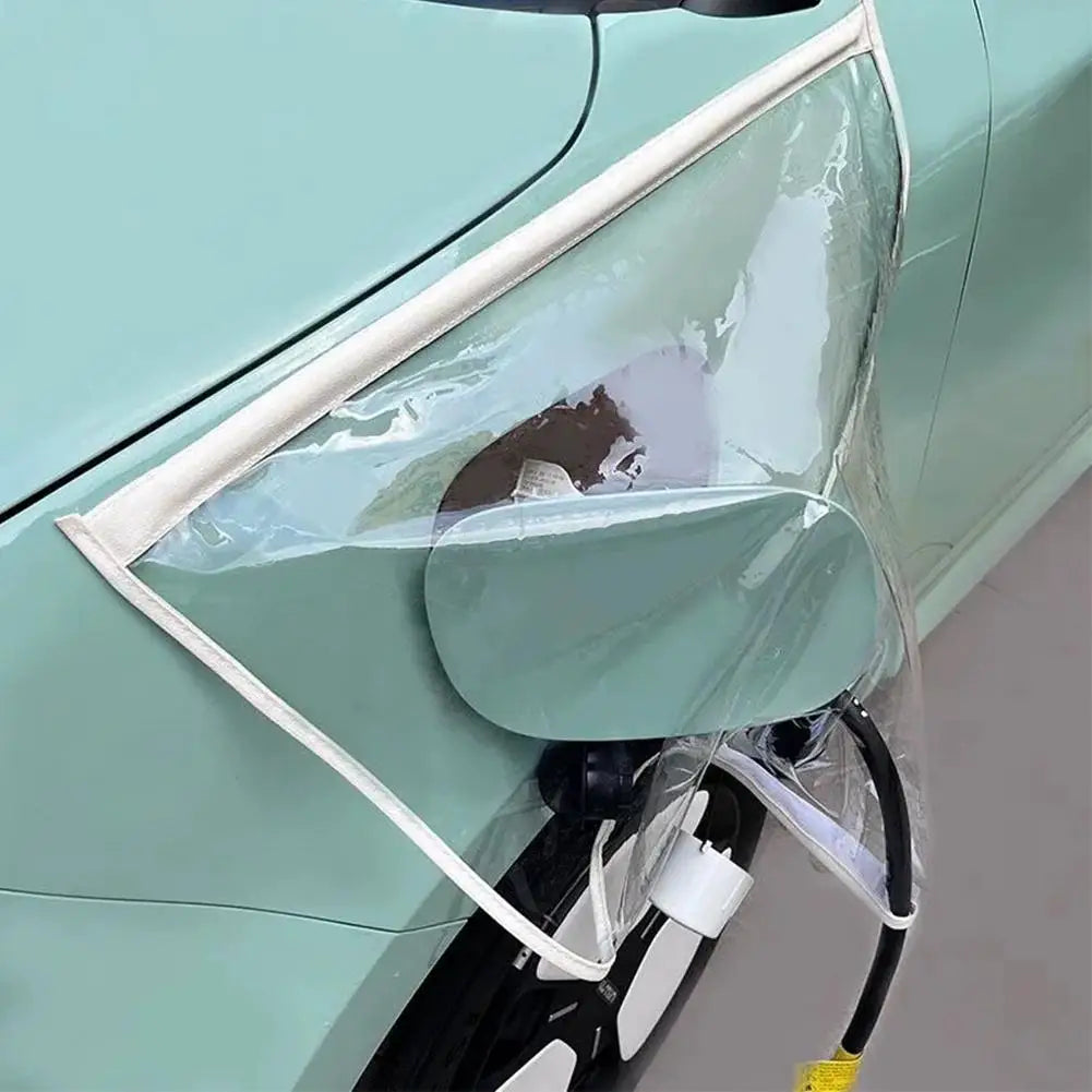 Electric Vehicle Charger Port Rainproof Cover Electric Car Charger Plug Cover Waterproof PVC With Magnetic Stripe For All EV