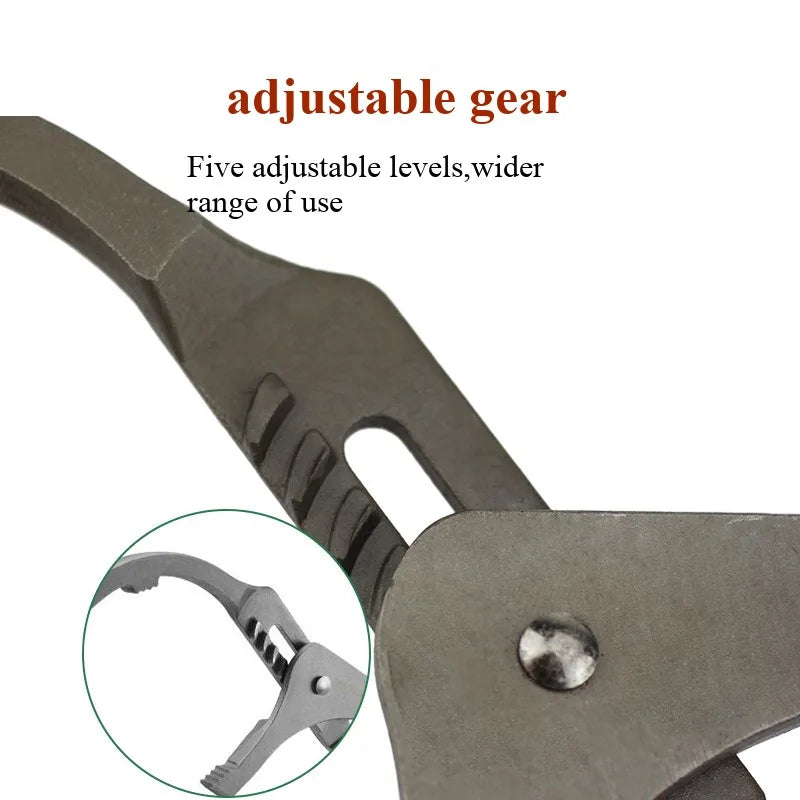 1pc 9/12" Oil Filter Pliers Clamp Type Wrench Adju Adjustable Oil Filter Removal Tool Pliers Oil Filter Wrench Automotive Parts