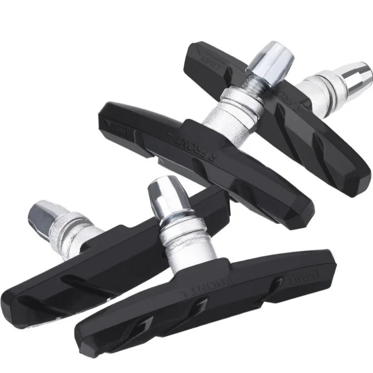 2 pares de pastillas de freno silenciosas en forma de V, aptas para bicicletas de montaña y carretera BMX, duraderas y silenciosas. Accesorios para bicicletas.
